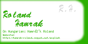 roland hamrak business card